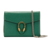 Dionysus Wallet On Chain, &pound;750, Handbags, Green, Leather, Front view